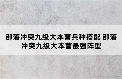 部落冲突九级大本营兵种搭配 部落冲突九级大本营最强阵型